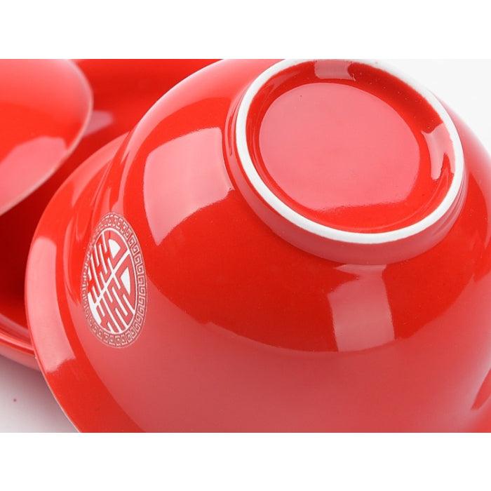 2 x Red Gaiwan Tea Sets & Tea Tray - Chinese Wedding Tea Ceremony Theme - Shanghai Teas