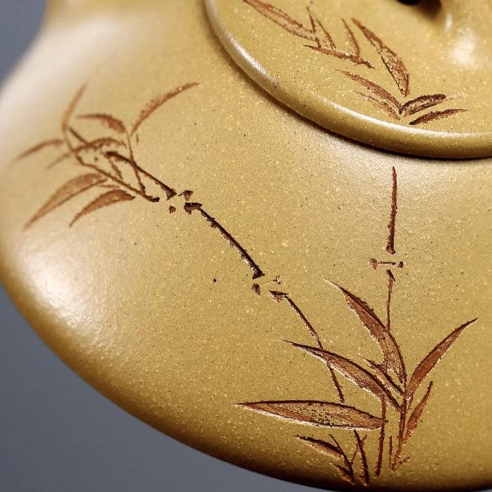 Bamboo Yixing Teapot, Yellow Duanni Clay, Li Xiao Lu 160ml - Shanghai Teas