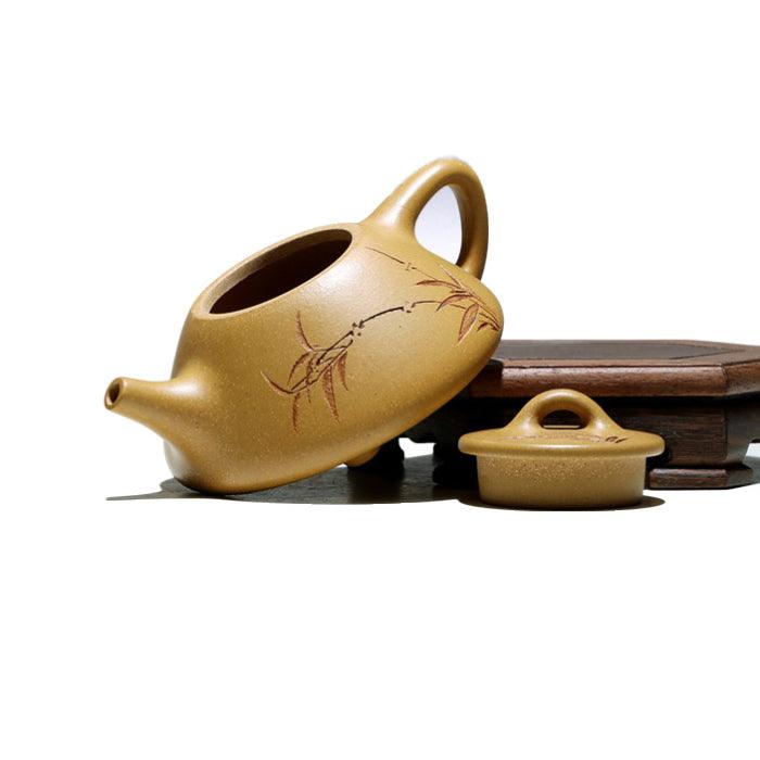 Bamboo Yixing Teapot, Yellow Duanni Clay, Li Xiao Lu 160ml - Shanghai Teas