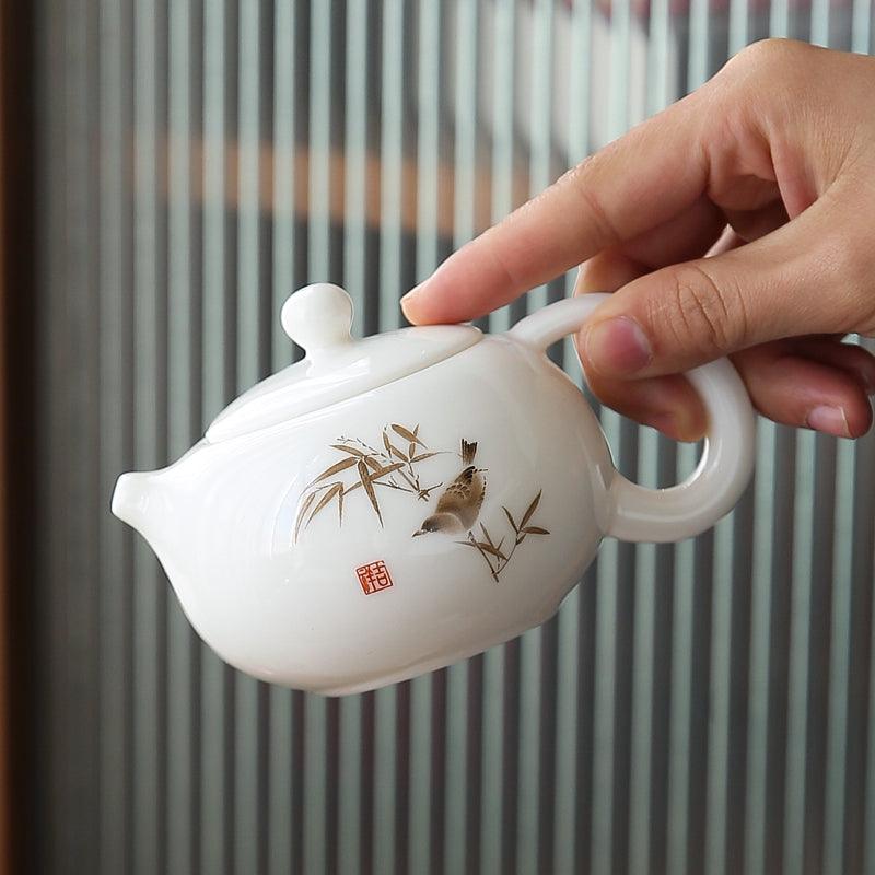 Flower & Bird Xishi Teapot, 300ml - Shanghai Teas