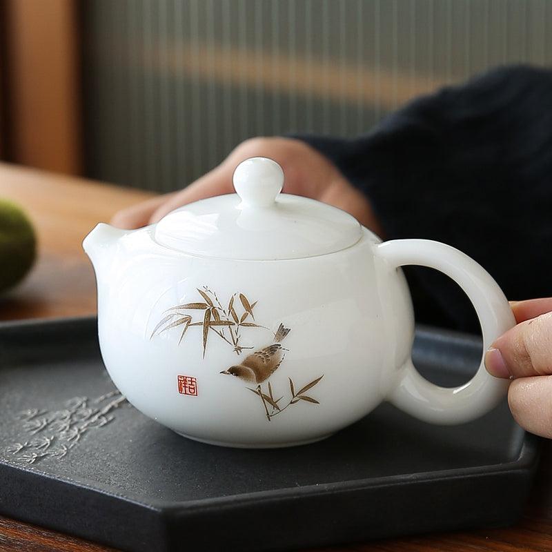 Flower & Bird Xishi Teapot, 300ml - Shanghai Teas