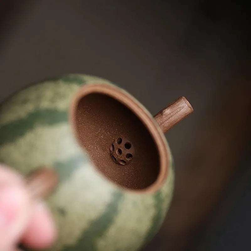 Lao Watermelon Handmade Yixing Teapot 210ml - Shanghai Teas