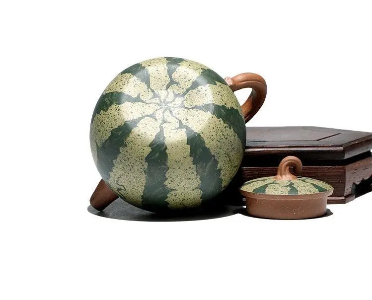 Lao Watermelon Handmade Yixing Teapot 210ml - Shanghai Teas