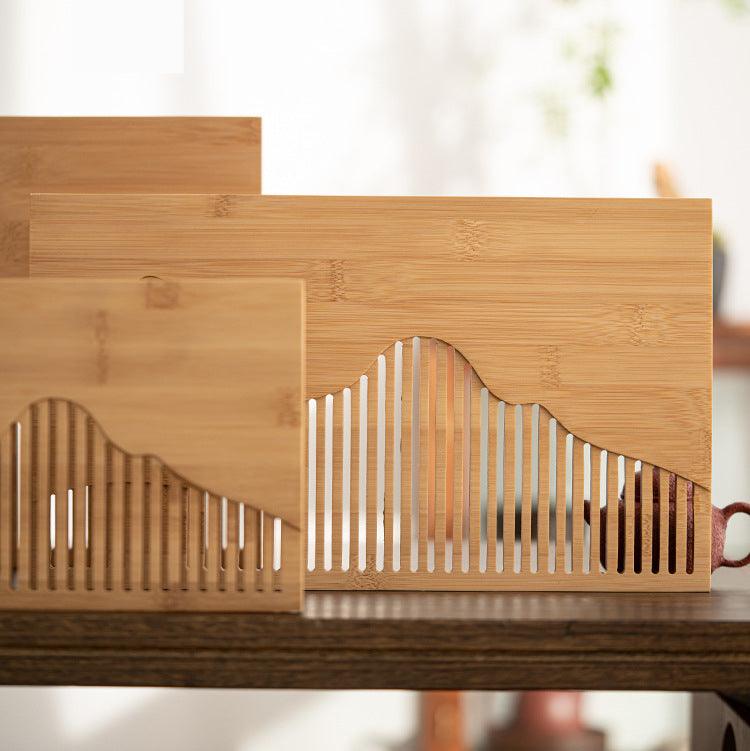 Modern Bamboo Gongfu Tea Table - Small/Medium Size & 2 Colours - Shanghai Teas