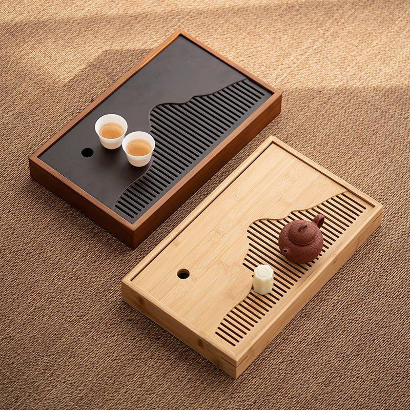 Modern Bamboo Gongfu Tea Table - Small/Medium Size & 2 Colours - Shanghai Teas