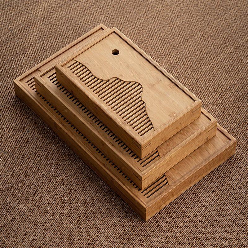 Modern Bamboo Gongfu Tea Table - Small/Medium Size & 2 Colours - Shanghai Teas