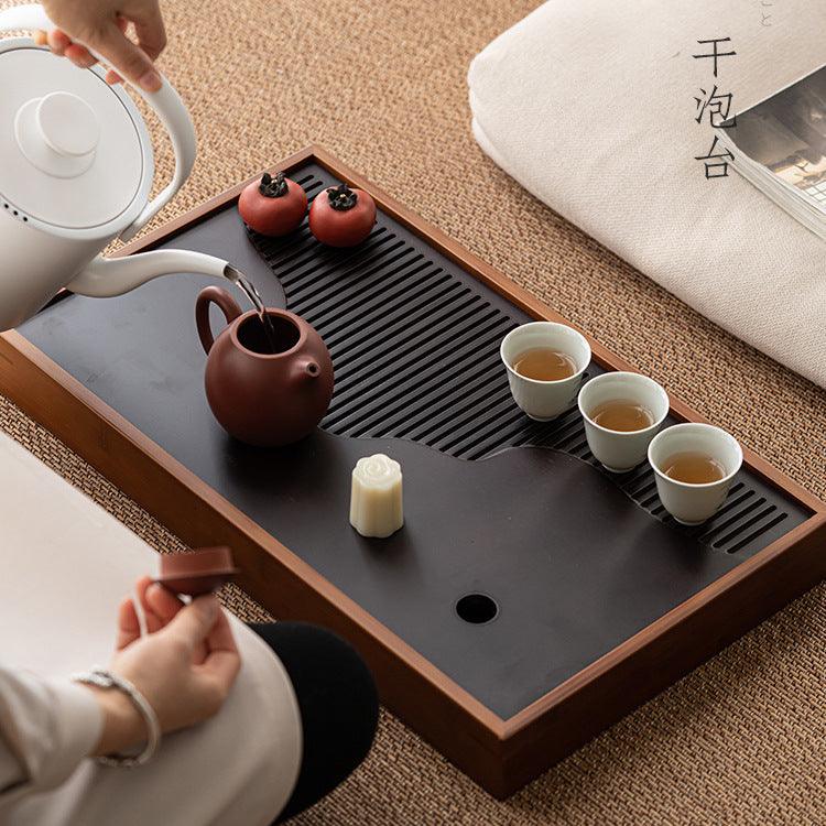 Modern Bamboo Gongfu Tea Table - Small/Medium Size & 2 Colours - Shanghai Teas