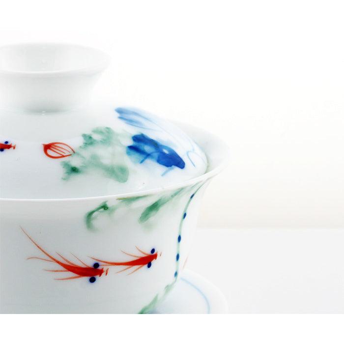 'Paradise of the Fish' Chinese Gaiwan Tea Set (120 ml / 4.1 oz) - Shanghai Teas