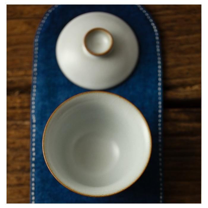 Ru Kiln Artisan Cat Gaiwan – Handmade Ruyao Gaiwan, Crackle Glaze 160ml - Shanghai Teas