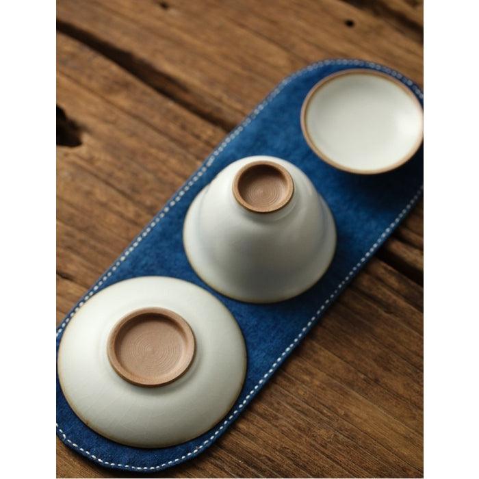 Ru Kiln Artisan Cat Gaiwan – Handmade Ruyao Gaiwan, Crackle Glaze 160ml - Shanghai Teas
