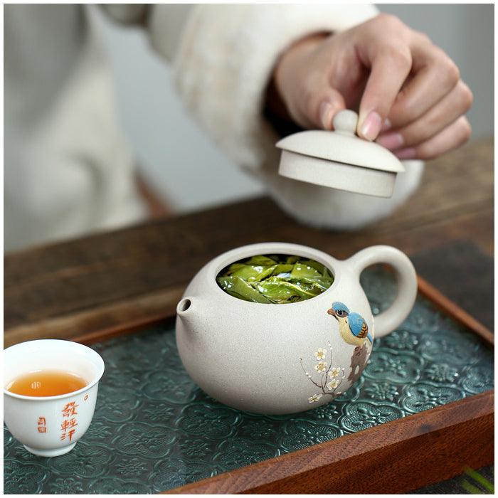 Yixing Teapot White Jade Duan Ni Clay Yaowen Xu 250ml - Shanghai Teas