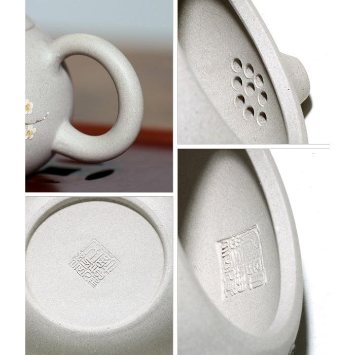 Yixing Teapot White Jade Duan Ni Clay Yaowen Xu 250ml - Shanghai Teas