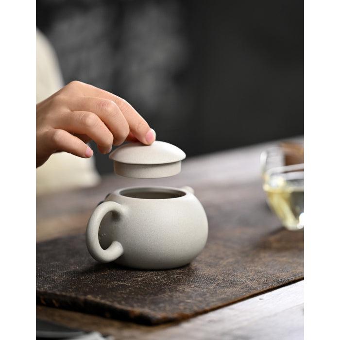 Yixing Teapot White Jade Duan Ni Clay Yaowen Xu 250ml - Shanghai Teas