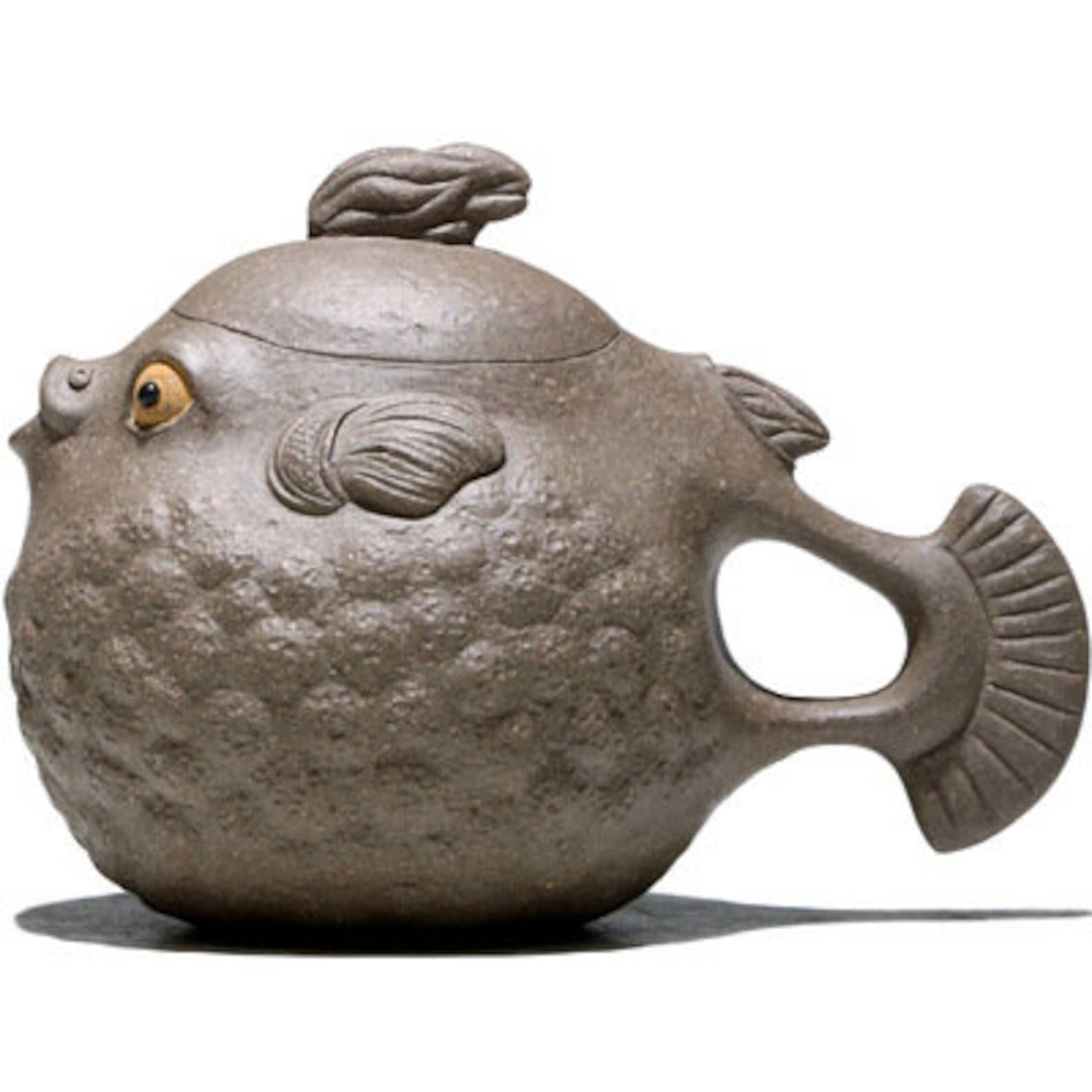 Yixing Zisha Clay Teapot, Cute Little Puffer Fish 150ml