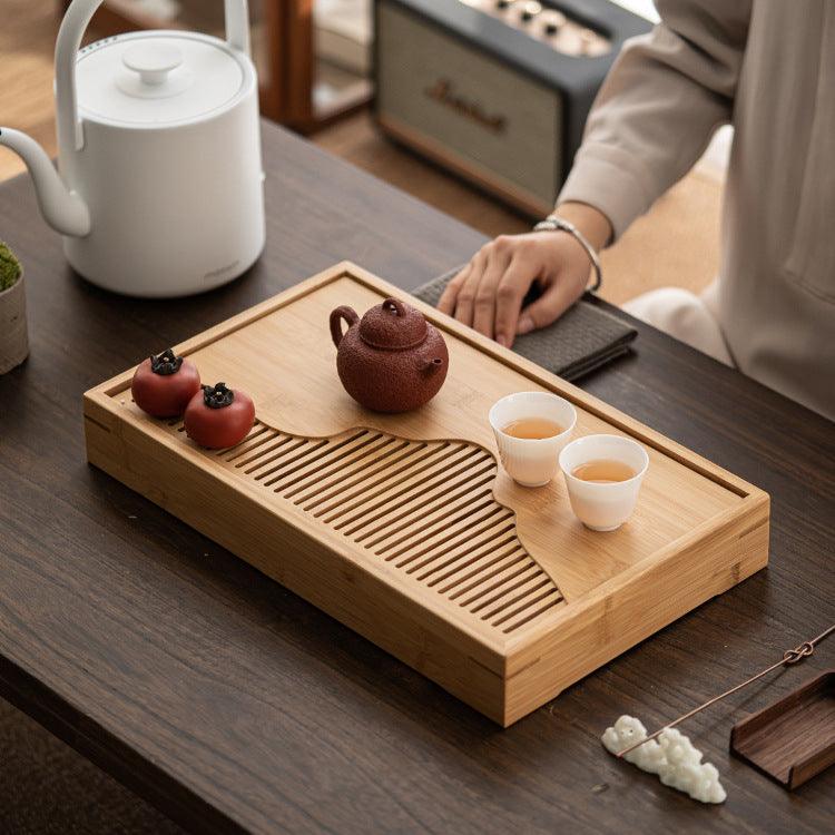 Modern Bamboo Gongfu Tea Table - Small/Medium Size & 2 Colours