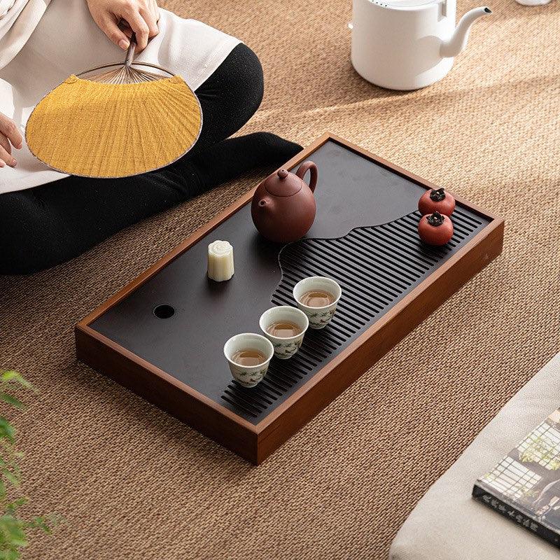 Modern Bamboo Gongfu Tea Table - Small/Medium Size & 2 Colours