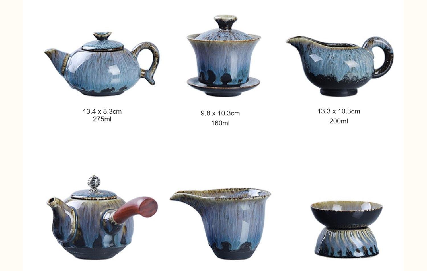 Tianmu Glaze Gong Fu Tea Set