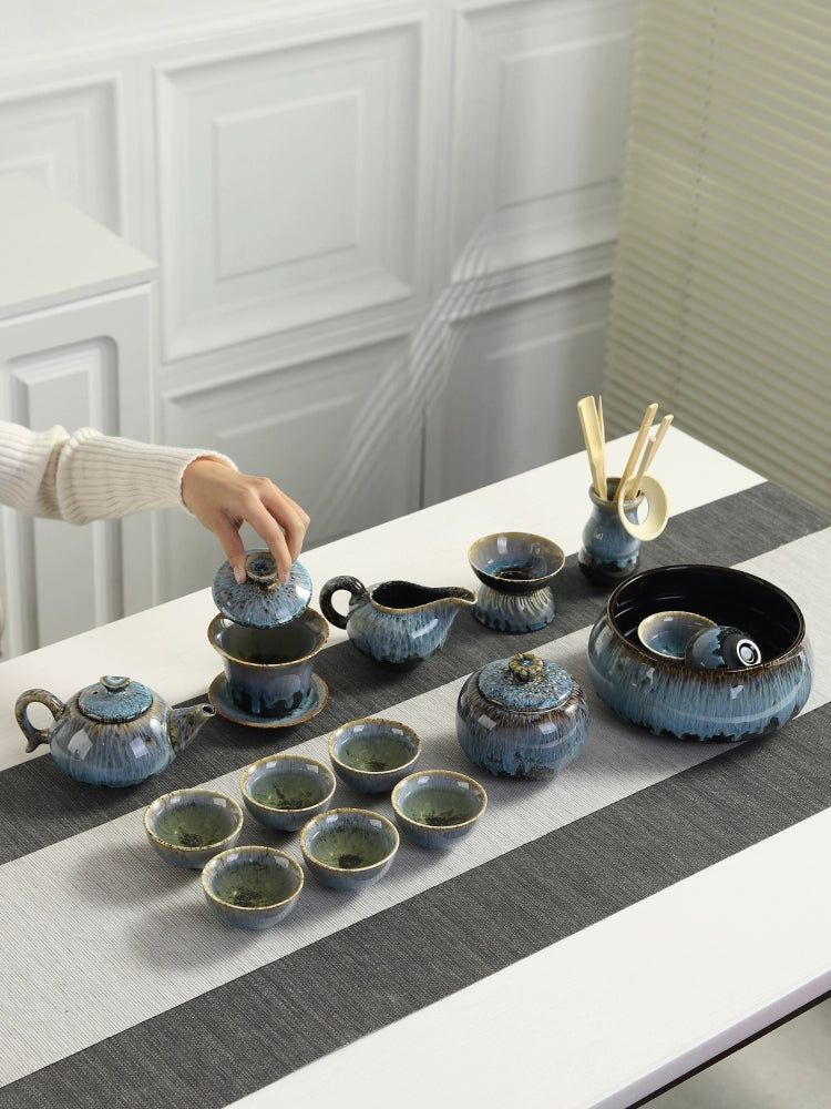 Tianmu Glaze Gong Fu Tea Set