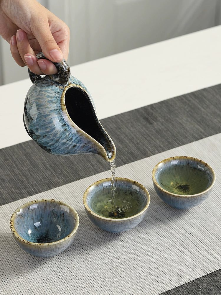 Tianmu Glaze Gong Fu Tea Set