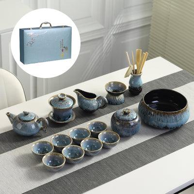 Tianmu Glaze Gong Fu Tea Set