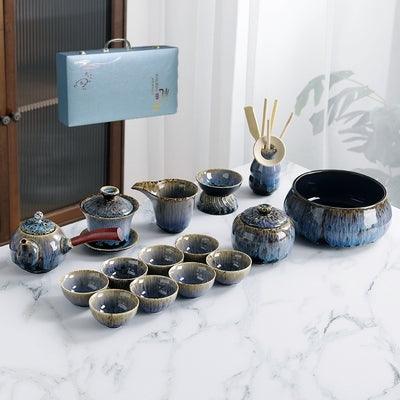 Tianmu Glaze Gong Fu Tea Set