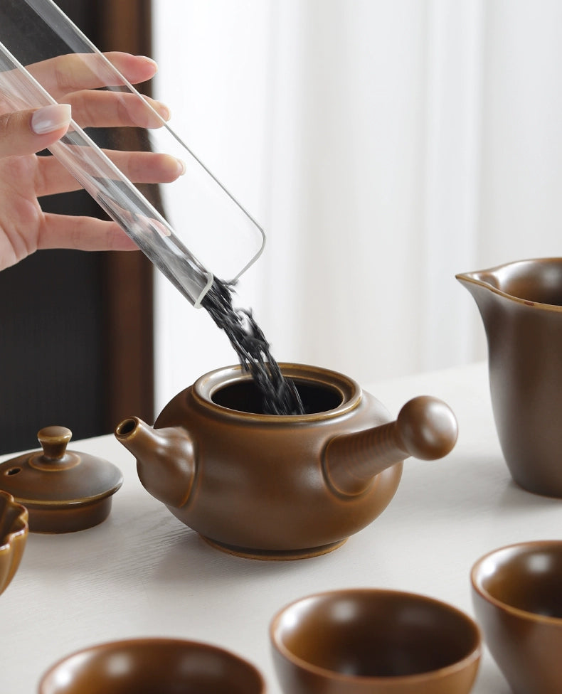 Traditional Gonf Fu Tea Set, Light and Simple Handheld Pot