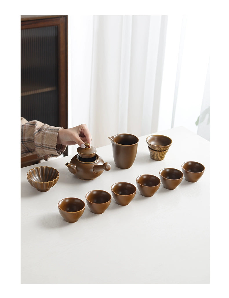 Traditional Gonf Fu Tea Set, Light and Simple Handheld Pot