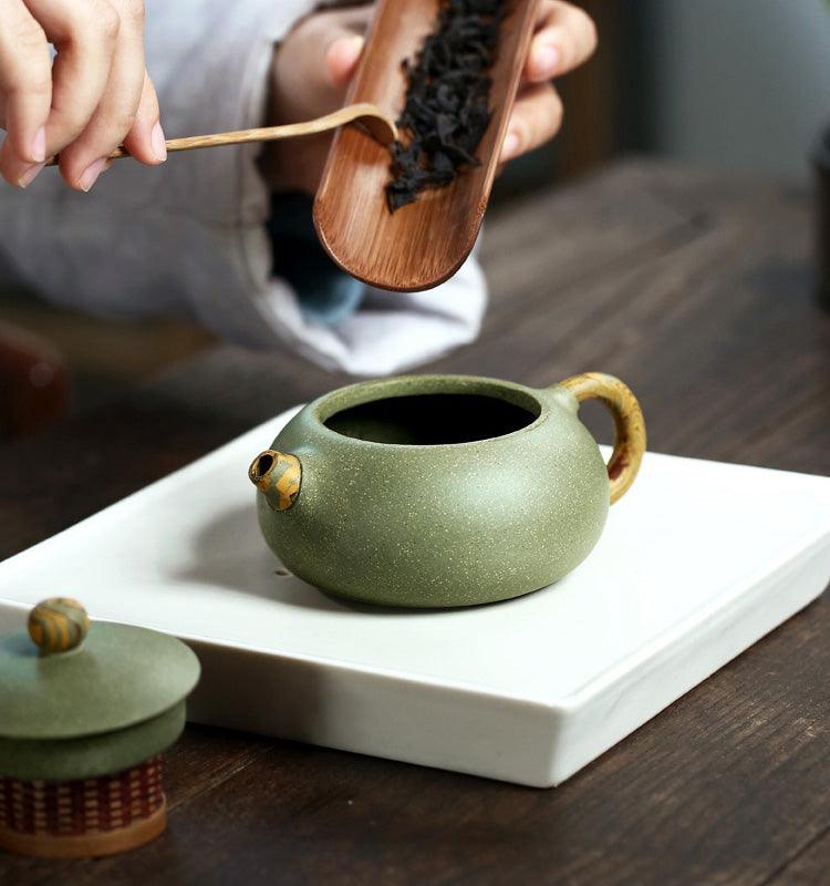 Yixing Tea Set with Pitcher & 2 Cups in Gift Box, Dou Qing Clay